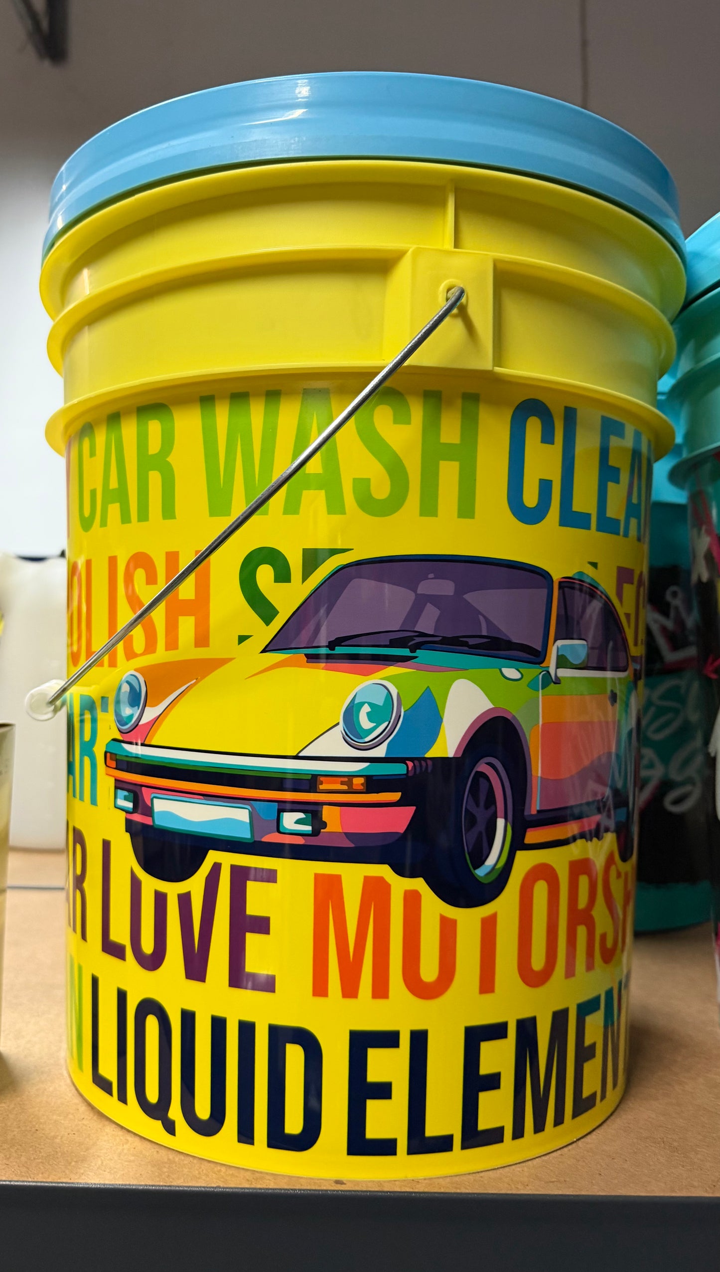 Liquid Elements Wascheimer 20l Pop Art inkl. Schmutzsieb und Deckel